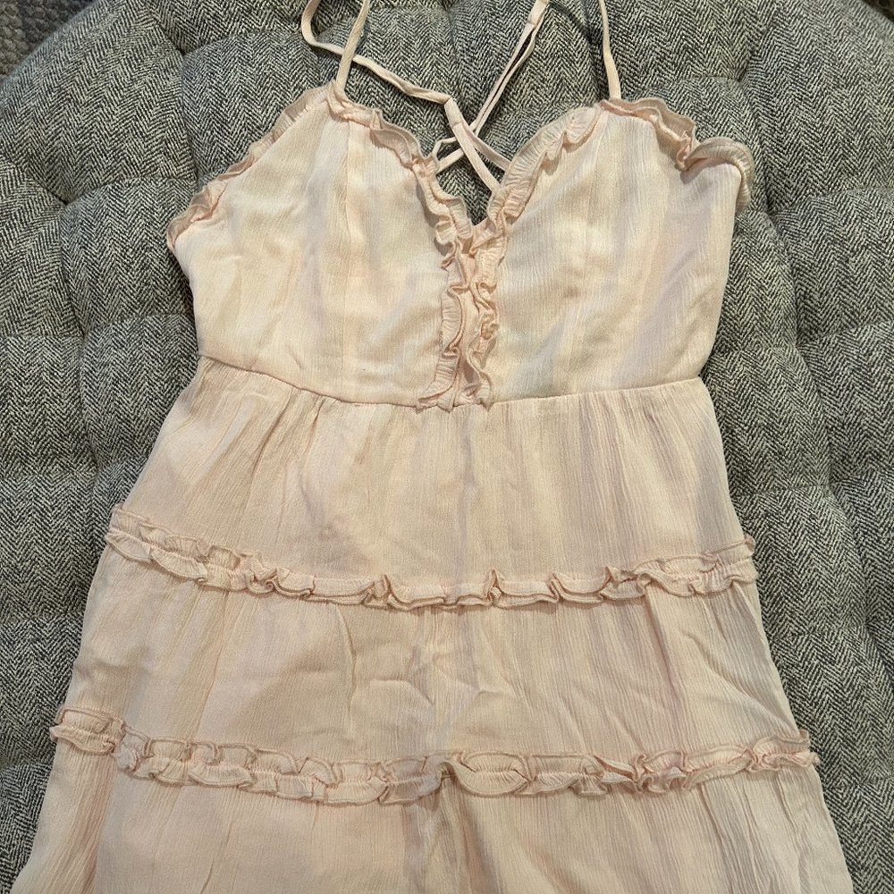 Forever 21 blush pink ruffle dress